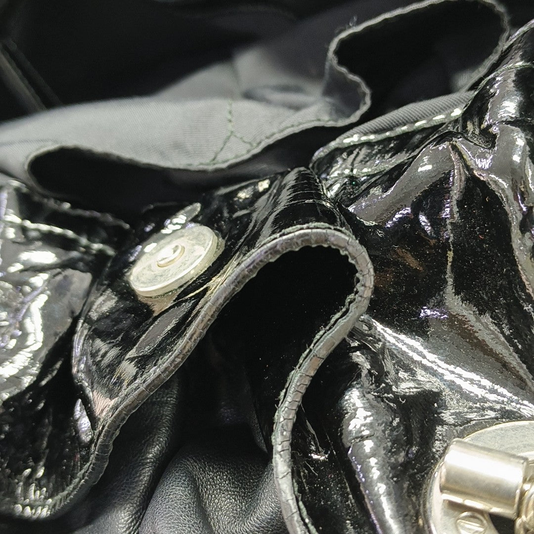 Le Trente Large Cannage Patent Leather Black