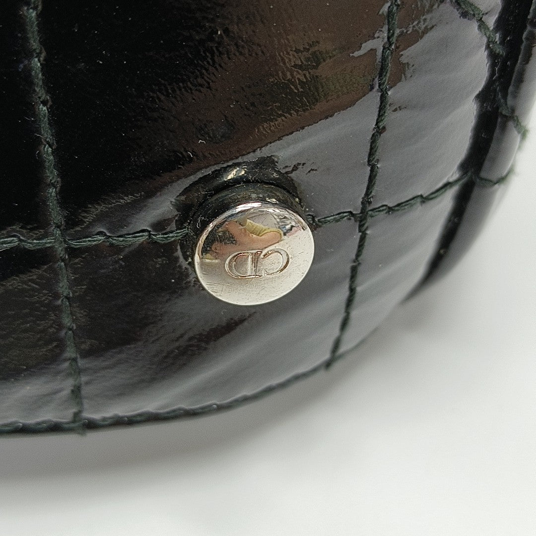 Le Trente Large Cannage Patent Leather Black