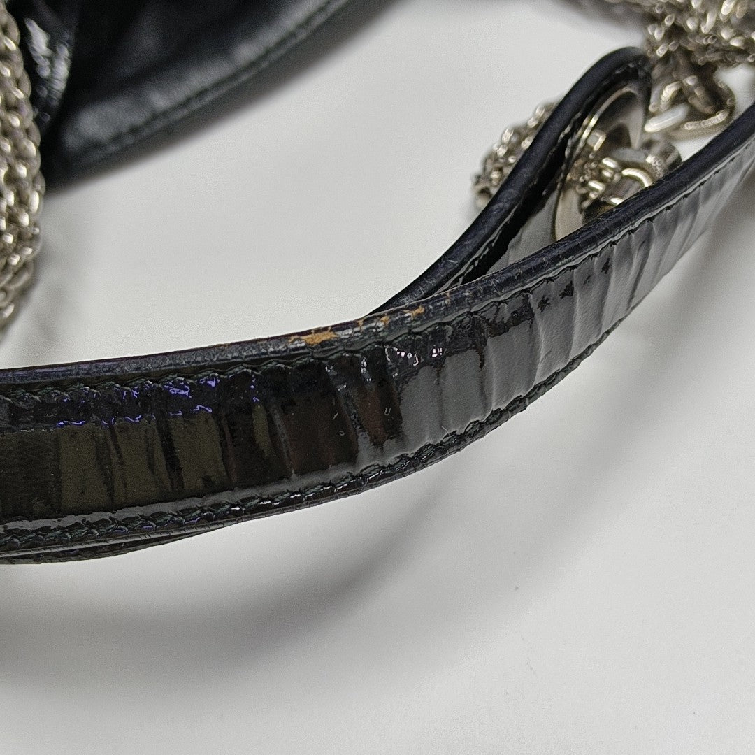 Le Trente Large Cannage Patent Leather Black