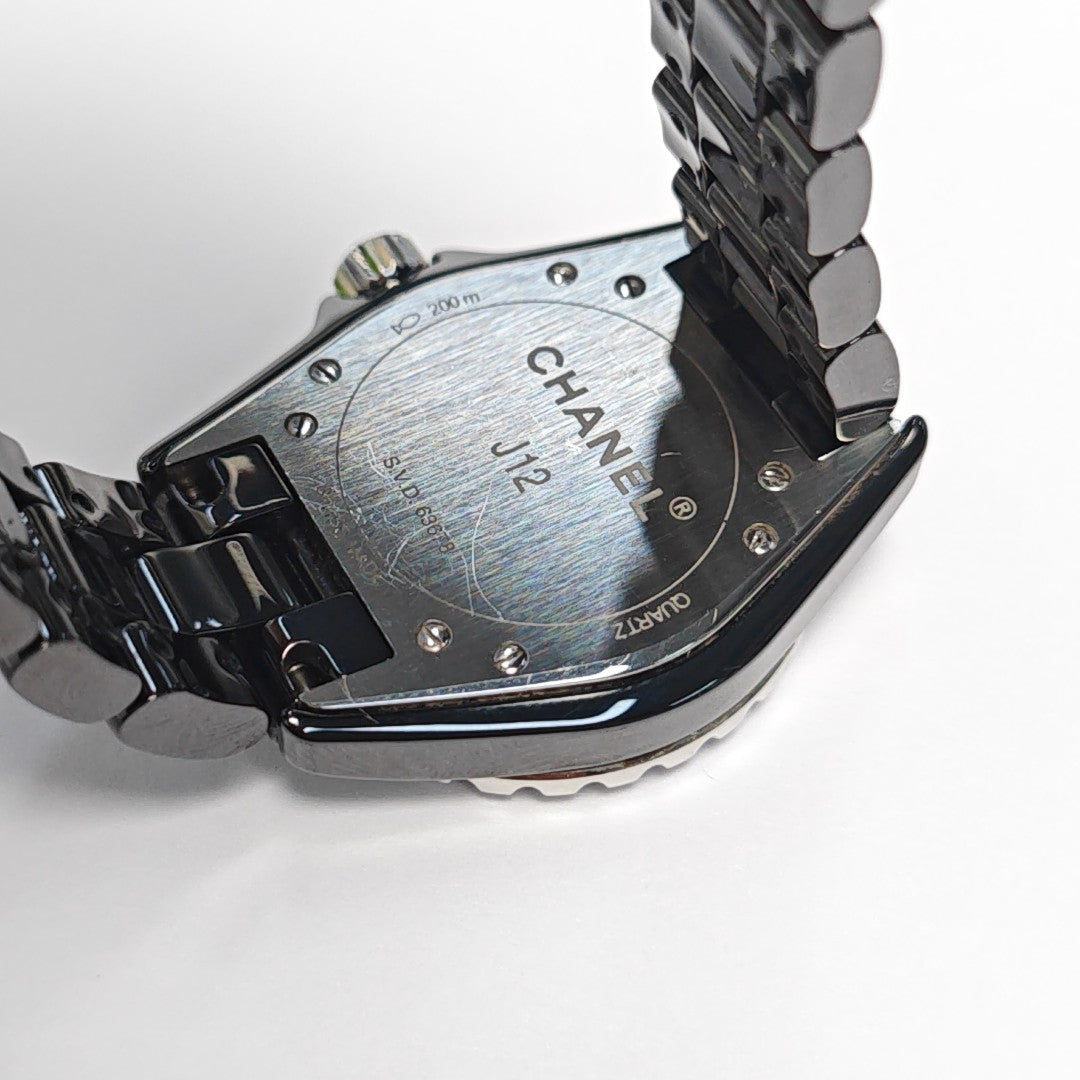 J12 33mm Black Quartz Watch