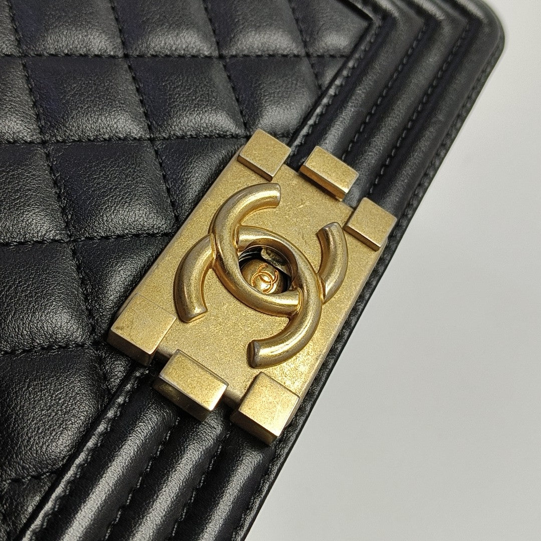 BOY CHANEL Small Quilted Calfskin Blue