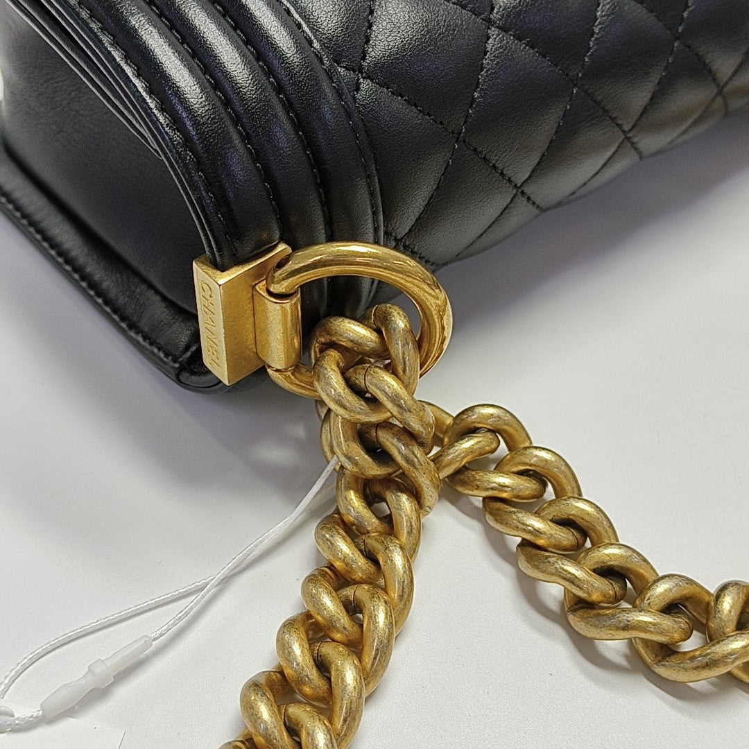 BOY CHANEL Small Quilted Calfskin Blue