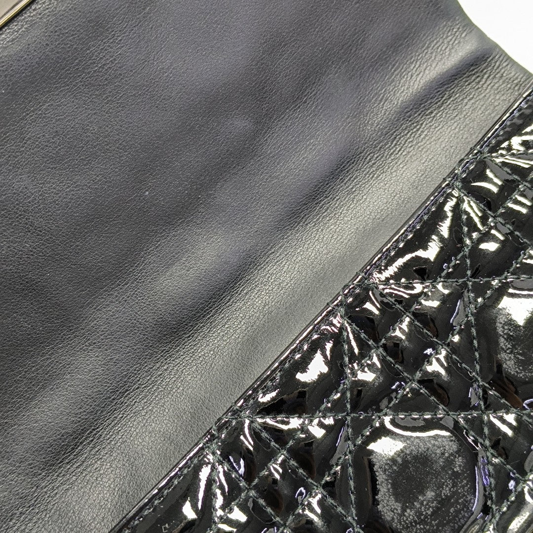 Miss Dior Cannage Patent Leather Black