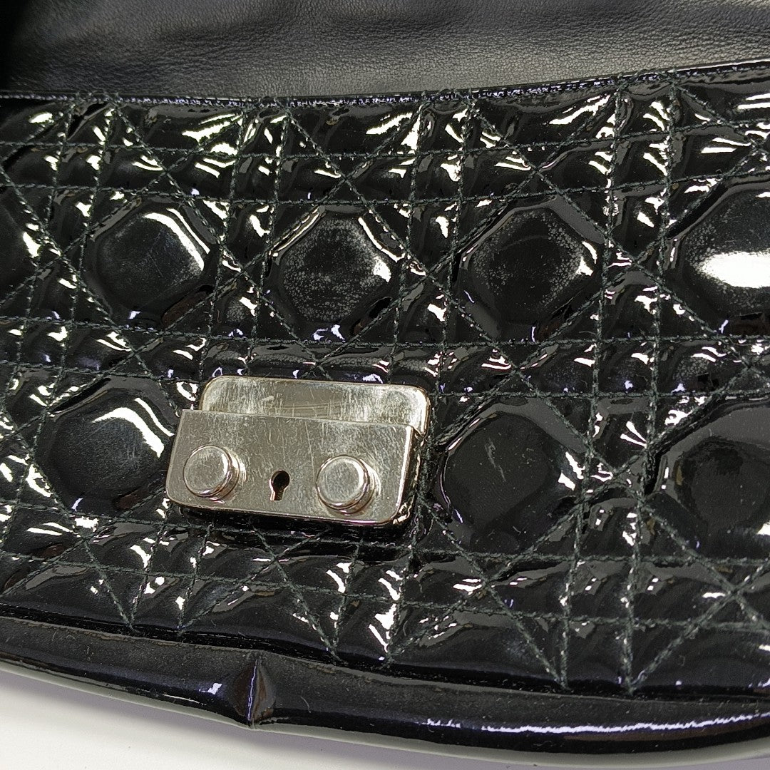 Miss Dior Cannage Patent Leather Black
