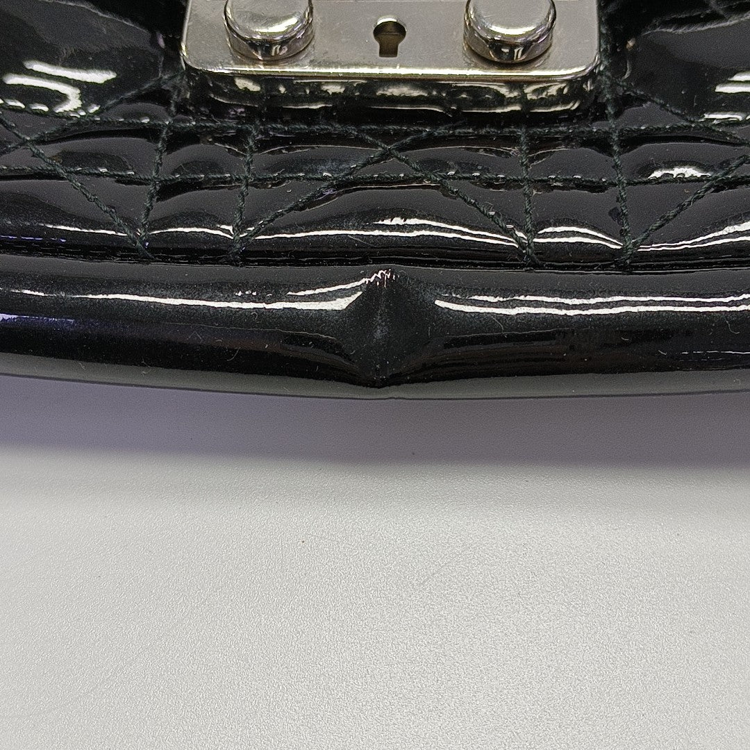 Miss Dior Cannage Patent Leather Black