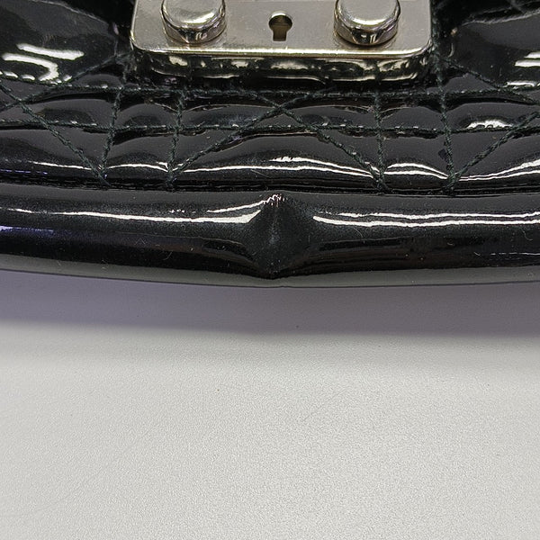 Miss Dior Cannage Patent Leather Black