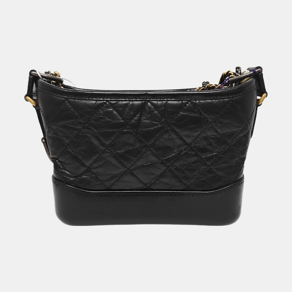 GABRIELLE Small Quilted Calfskin Gray