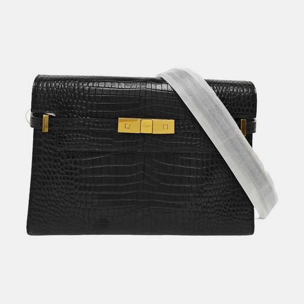 MANHATTAN Medium Calfskin Black