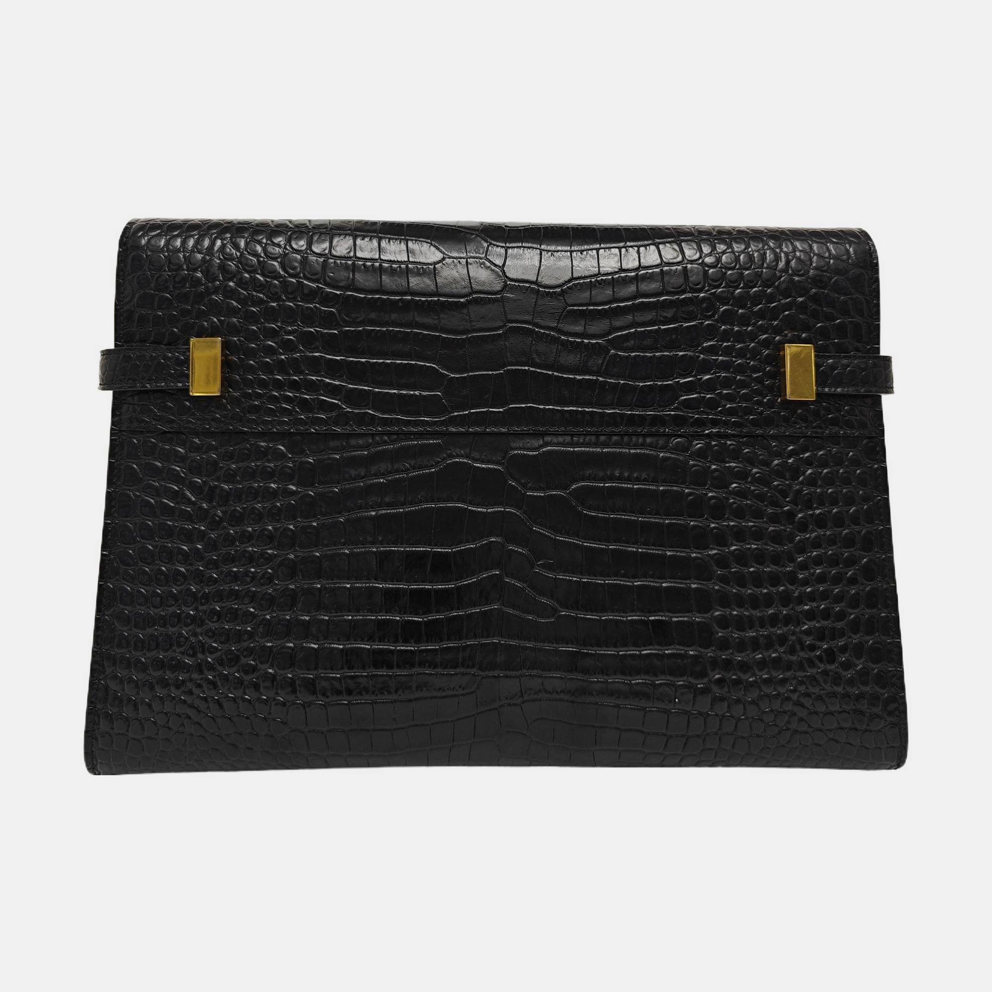 MANHATTAN Medium Calfskin Black