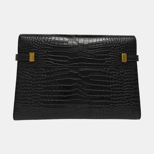 MANHATTAN Medium Calfskin Black