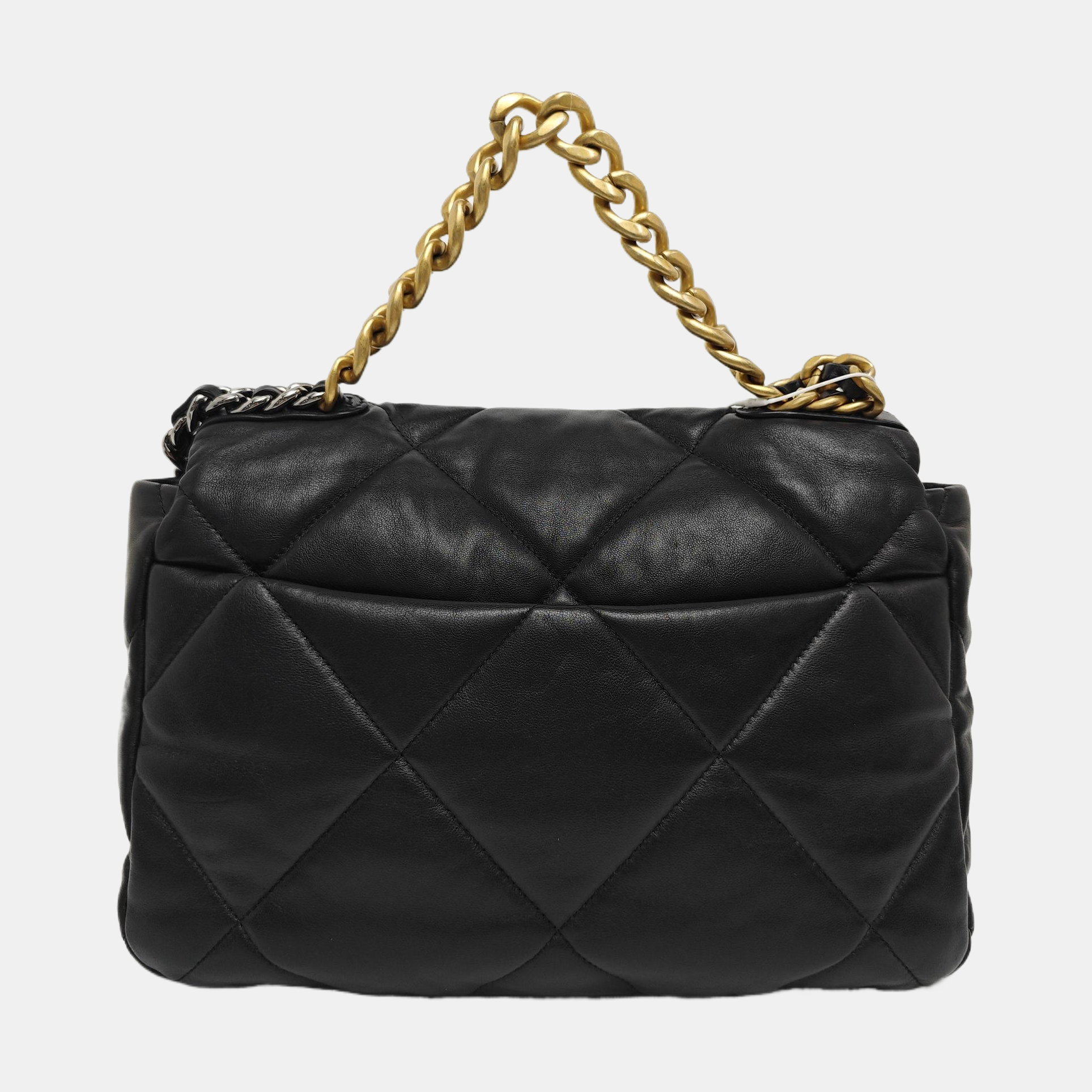CHANEL 19 Large Quilted Lambskin Black