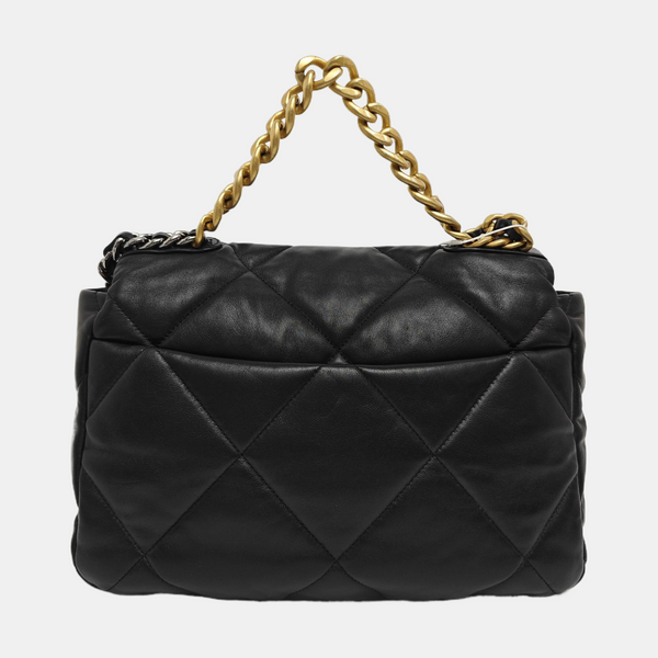 CHANEL 19 Large Quilted Lambskin Black