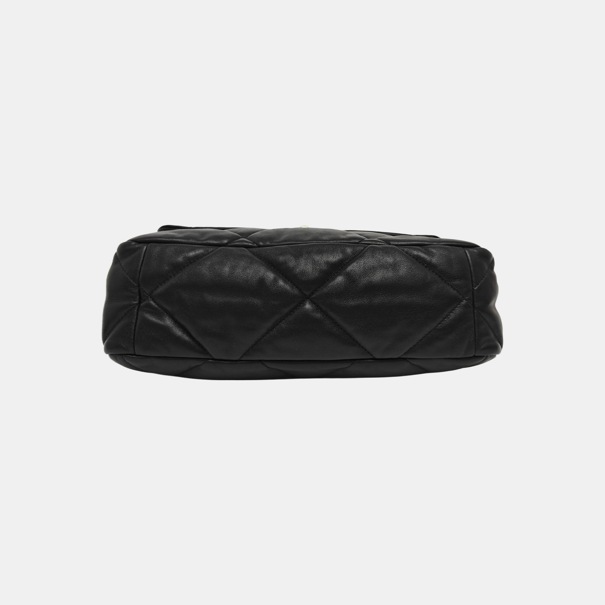 CHANEL 19 Large Quilted Lambskin Black