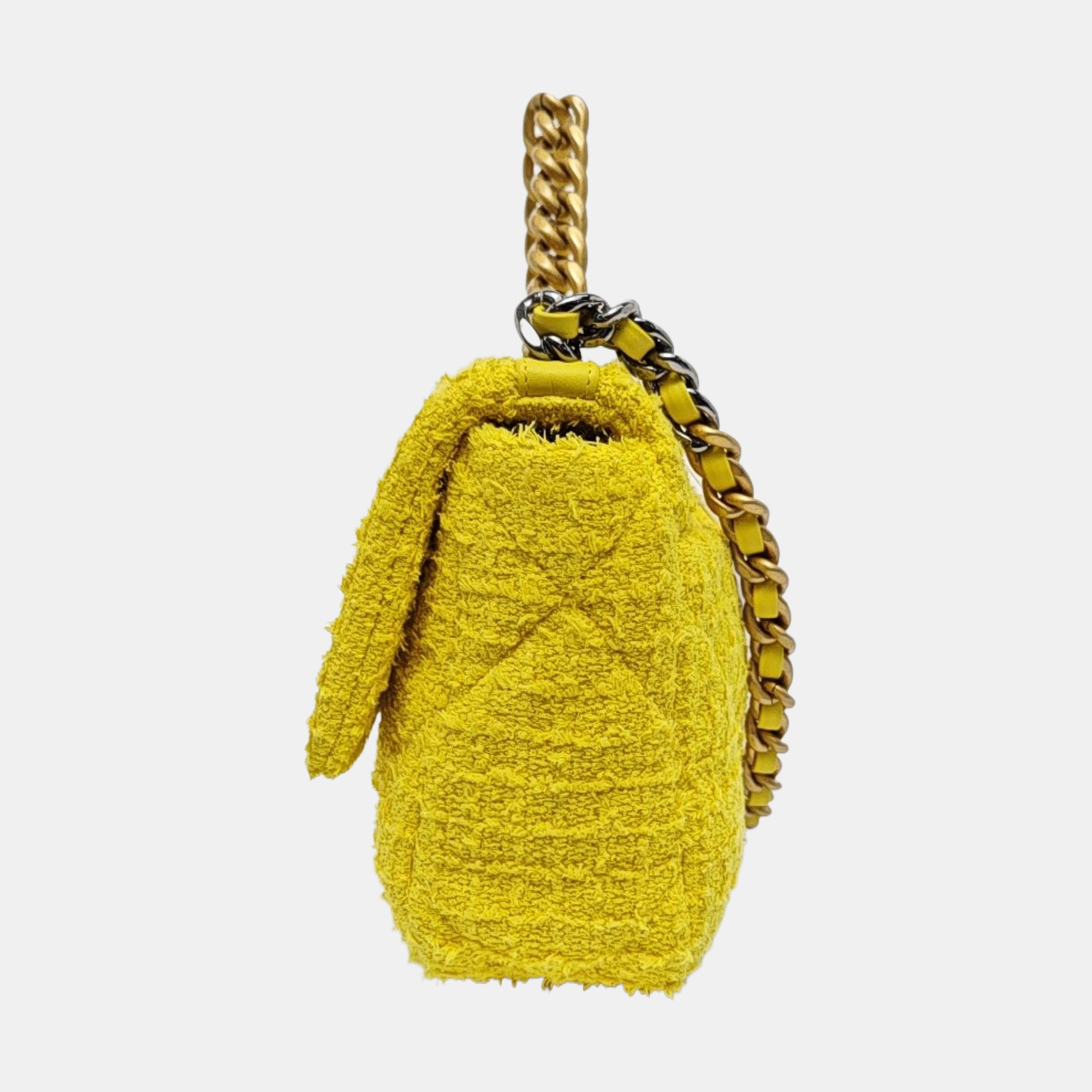 CHANEL 19 Small Quilted Yellow
