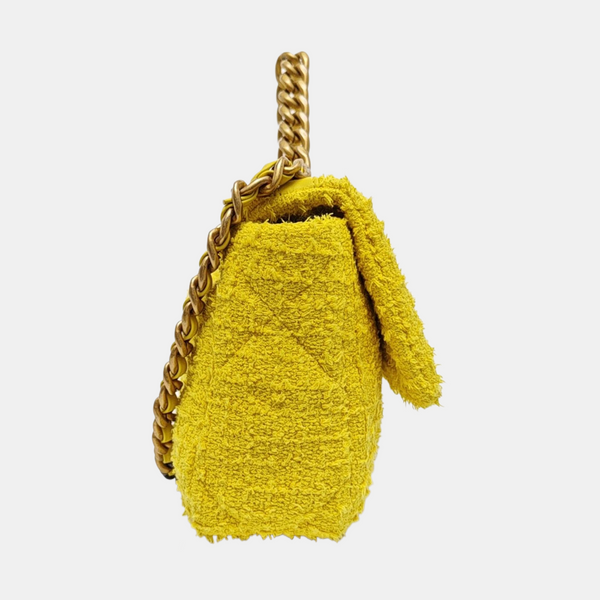 CHANEL 19 Small Quilted Yellow