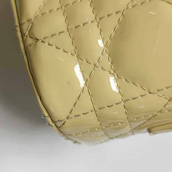 Lady Dior Super Mini Cannage Patent Leather Yellow