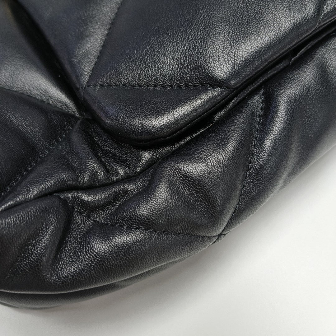 CHANEL 19 Large Quilted Lambskin Black