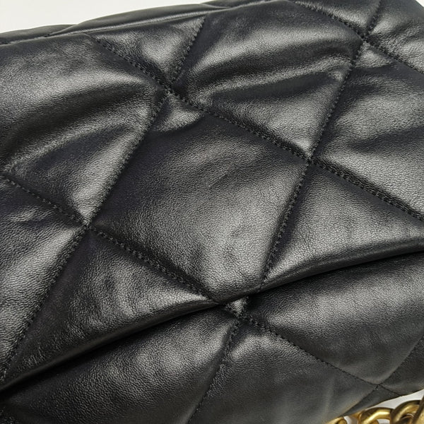 CHANEL 19 Large Quilted Lambskin Black