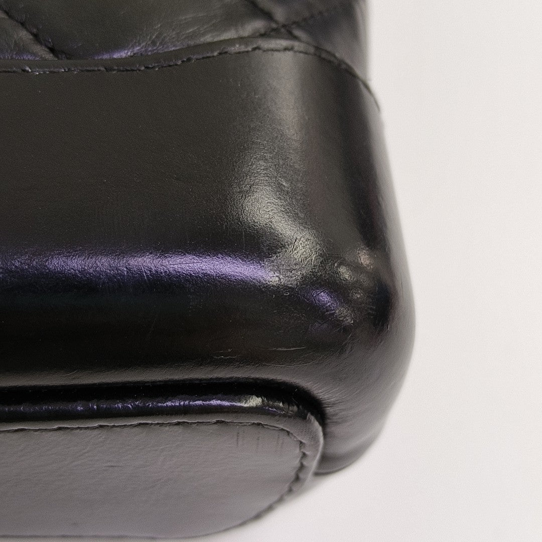 GABRIELLE Small Quilted Vintage Calf Black