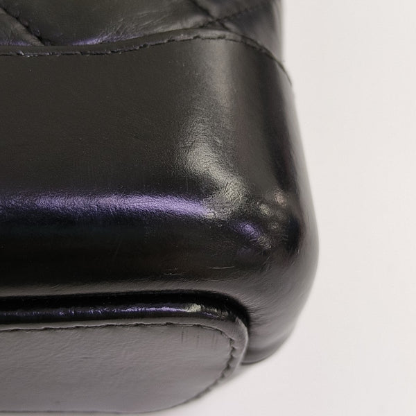 GABRIELLE Small Quilted Vintage Calf Black