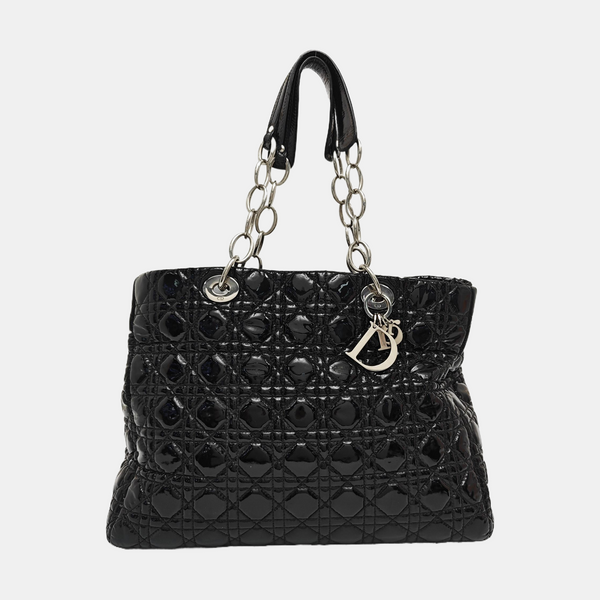 Dior Soft Cannage Patent Leather Black