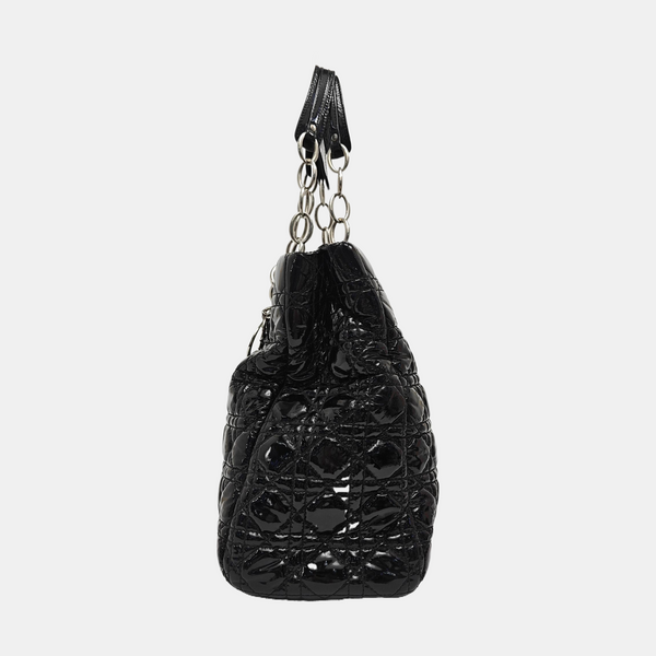 Dior Soft Cannage Patent Leather Black