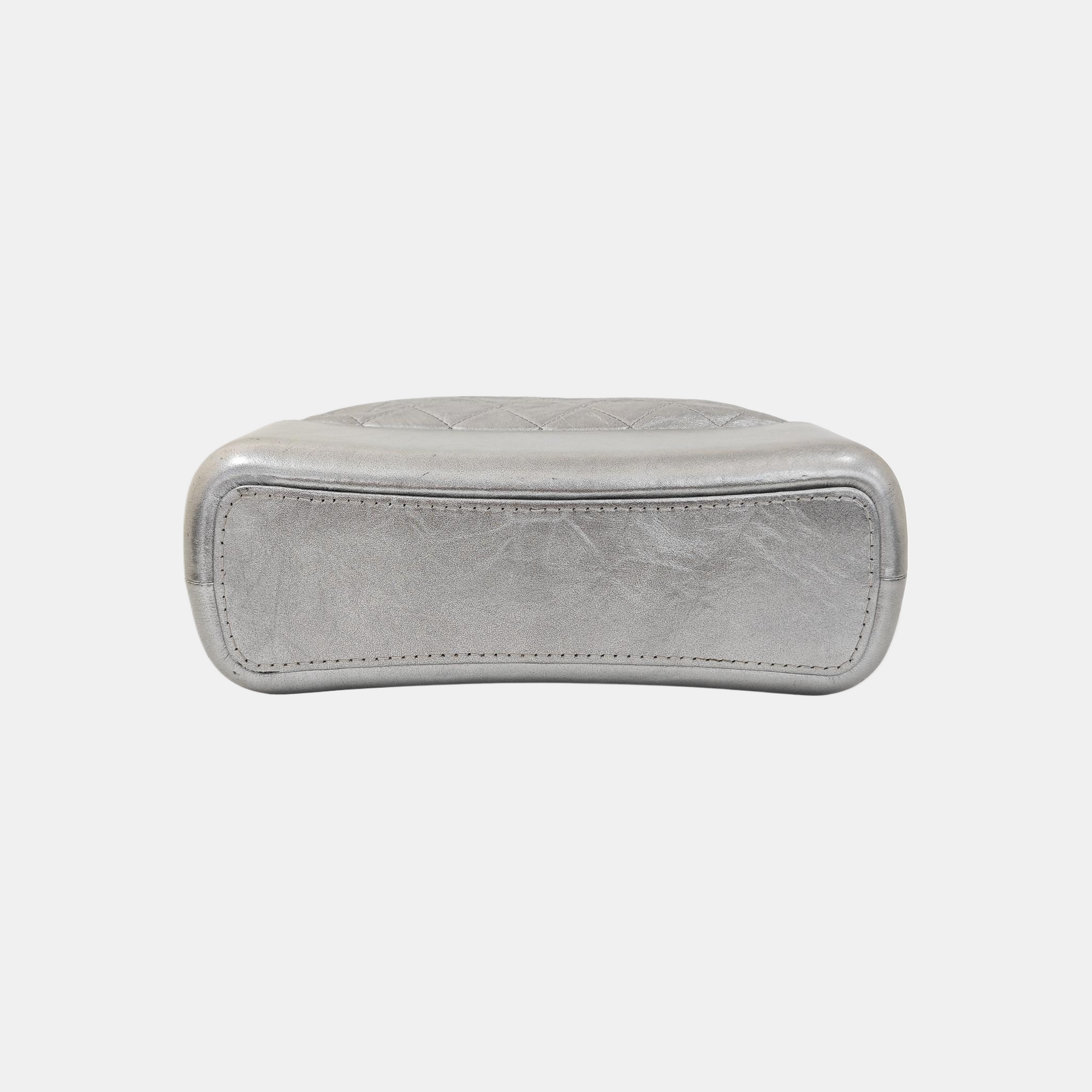 GABRIELLE Medium Quilted Calfskin Silver