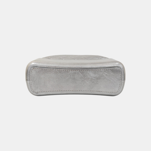 GABRIELLE Medium Quilted Calfskin Silver