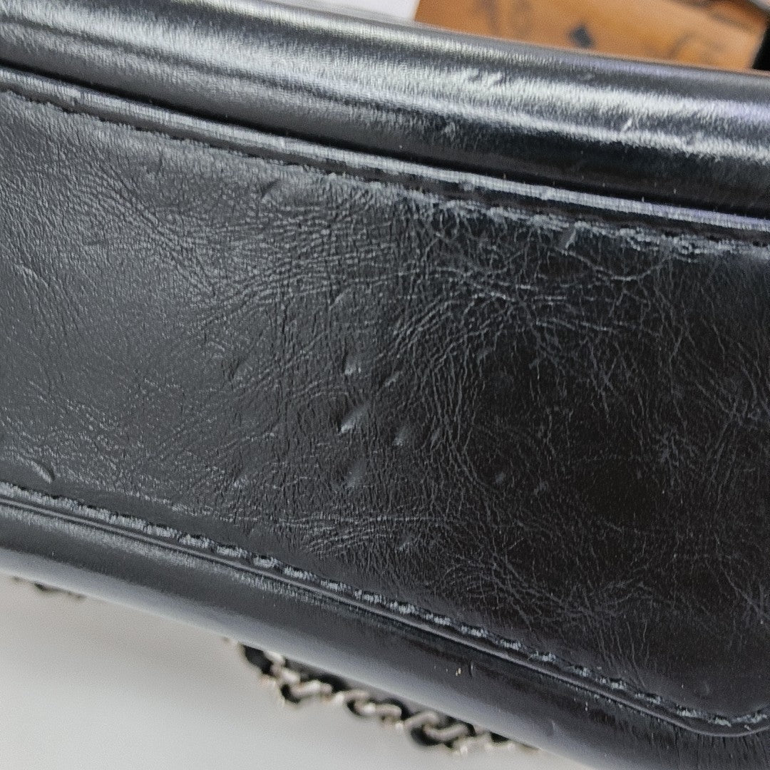 GABRIELLE Small Quilted Calfskin Gray