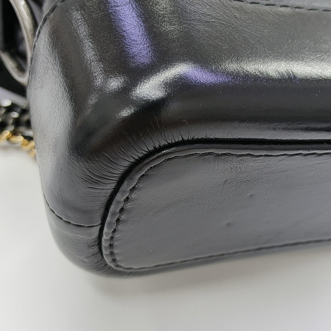 GABRIELLE Small Quilted Calfskin Gray