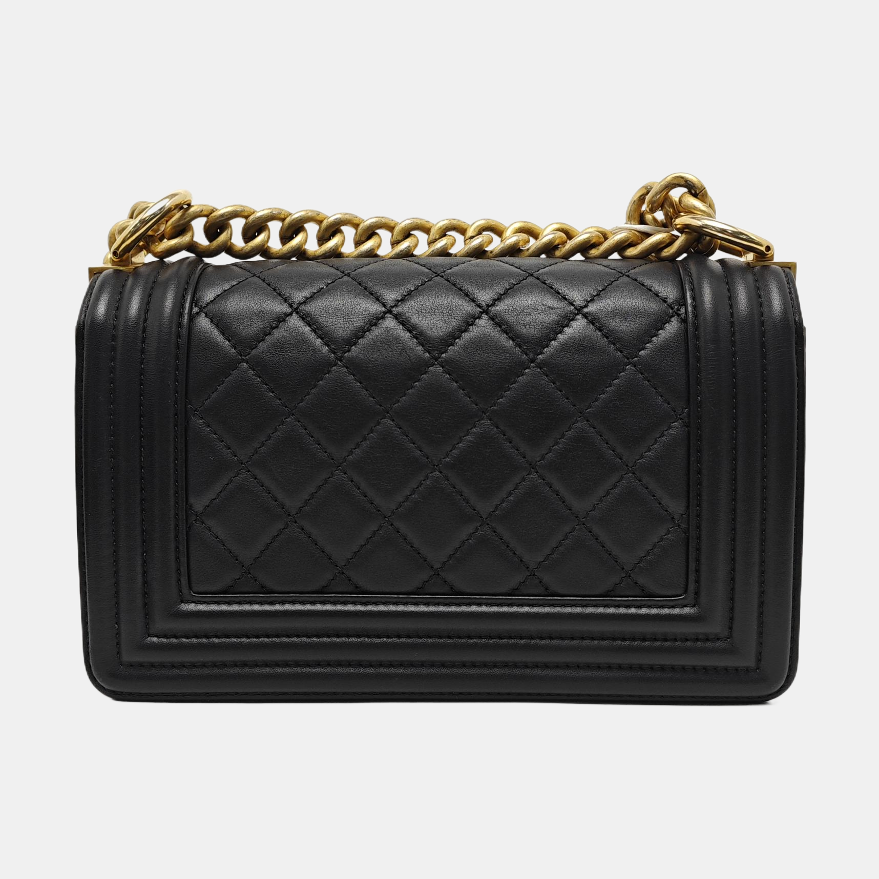 BOY CHANEL Small Quilted Calfskin Black