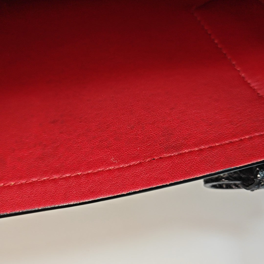 Double Medium Calfskin Black