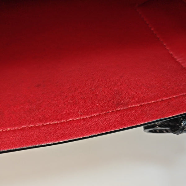 Double Medium Calfskin Black