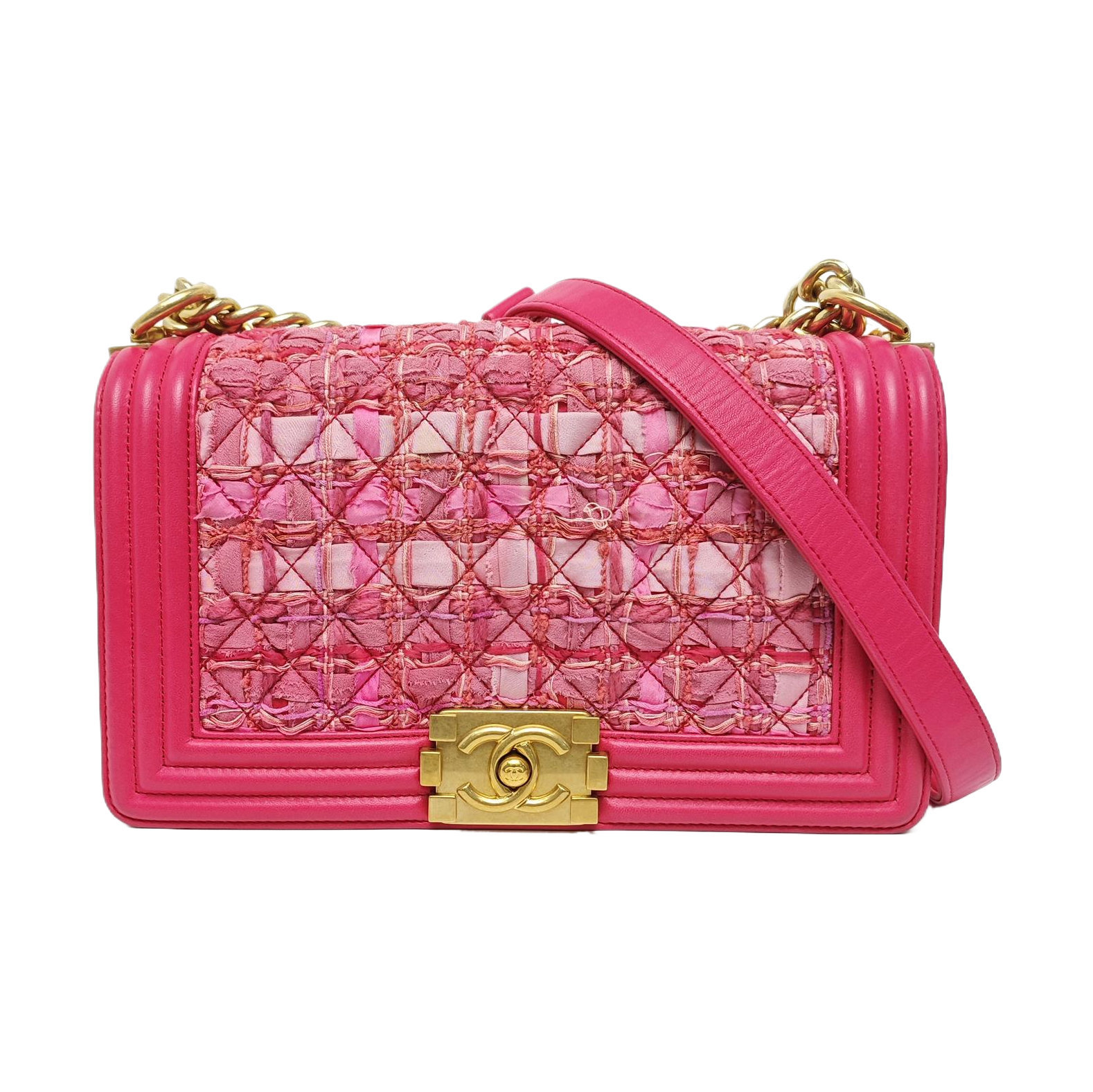 BOY CHANEL Medium Quilted Red
