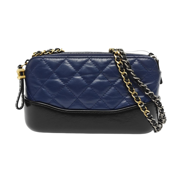 GABRIELLE Mini Quilted Calfskin Blue