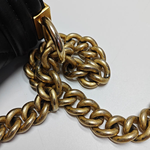BOY CHANEL Small Quilted Calfskin Black