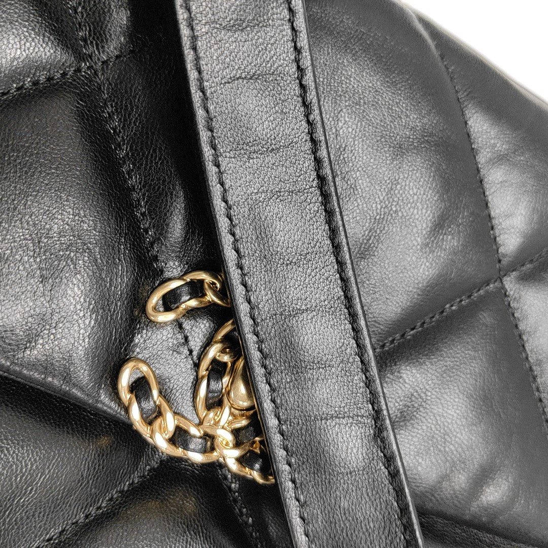 CHANEL 19 Small Quilted Lambskin Black
