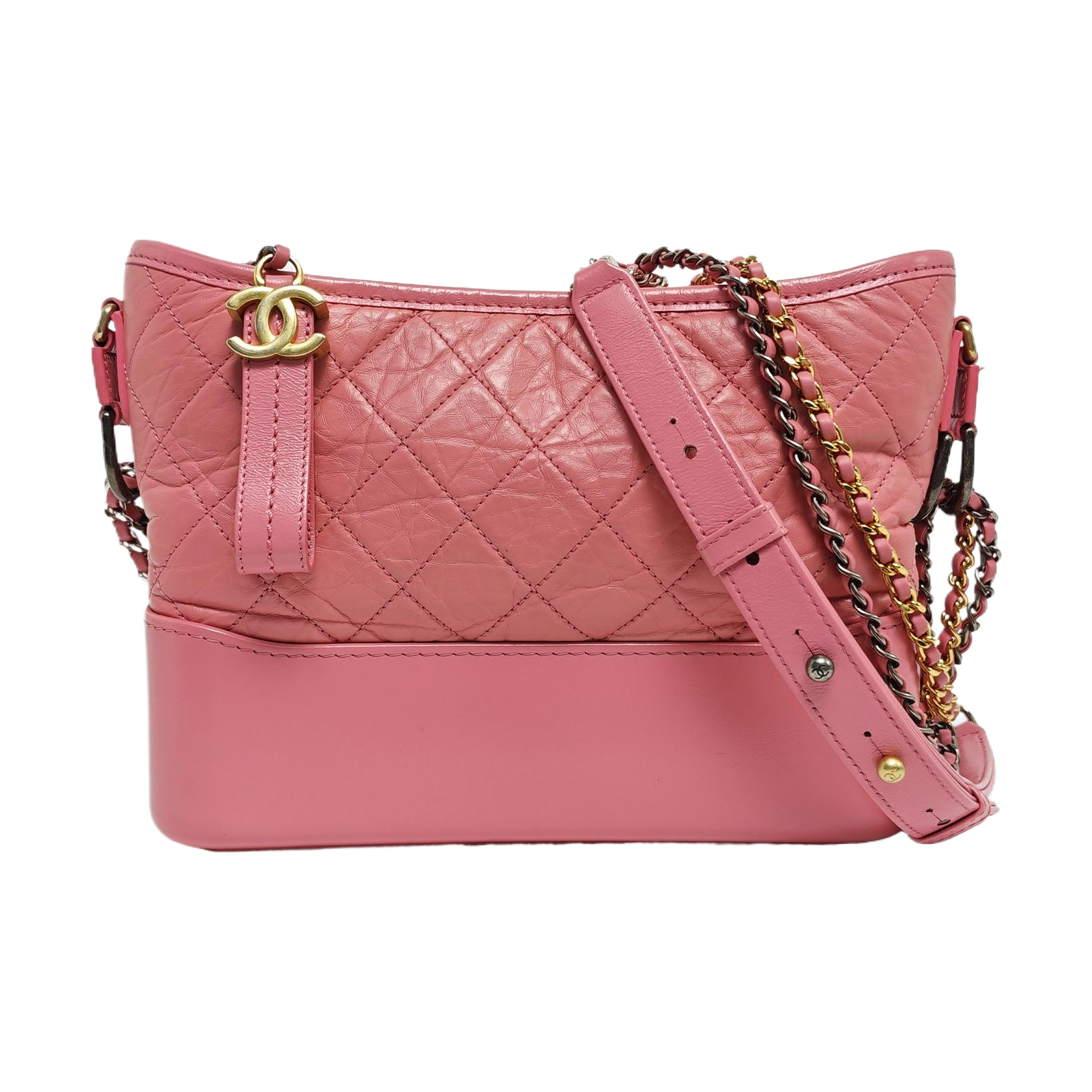 GABRIELLE Large Quilted Calfskin Red