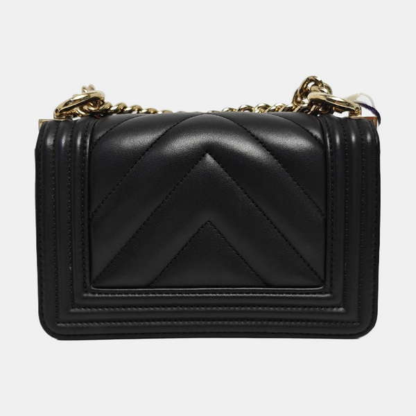 BOY CHANEL Chevron Grained Calfskin Black