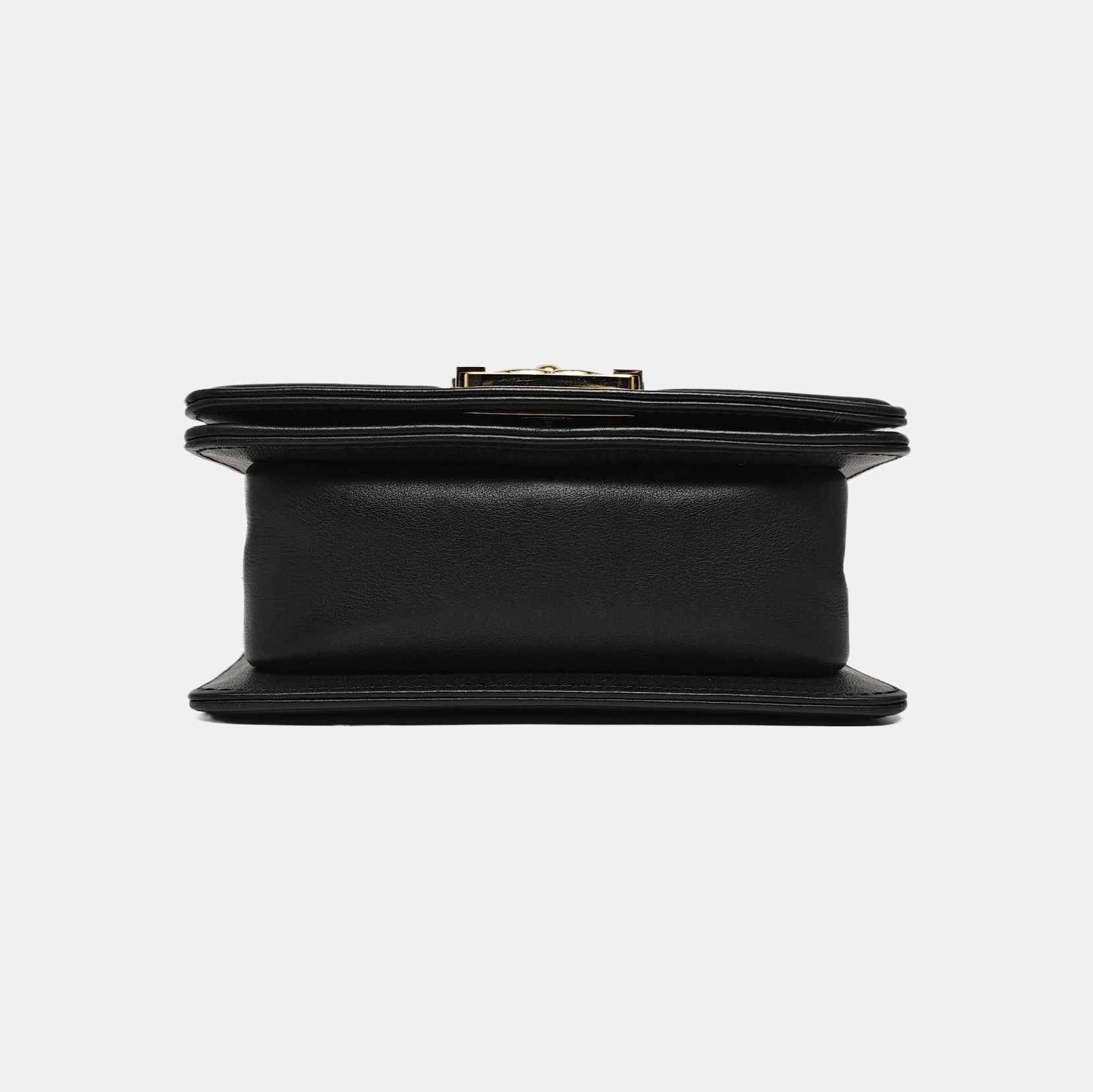 BOY CHANEL Chevron Grained Calfskin Black