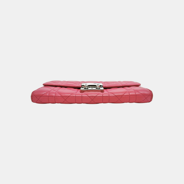Miss Dior Cannage Lambskin Red Wallet