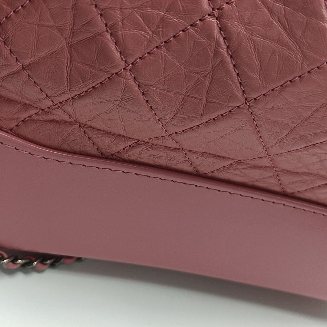 GABRIELLE Large Quilted Calfskin Red