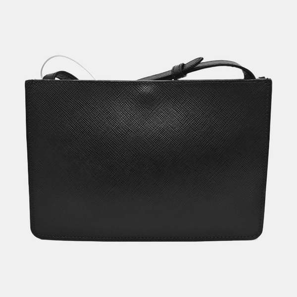 Saffiano Calfskin Shoulder Bag Black