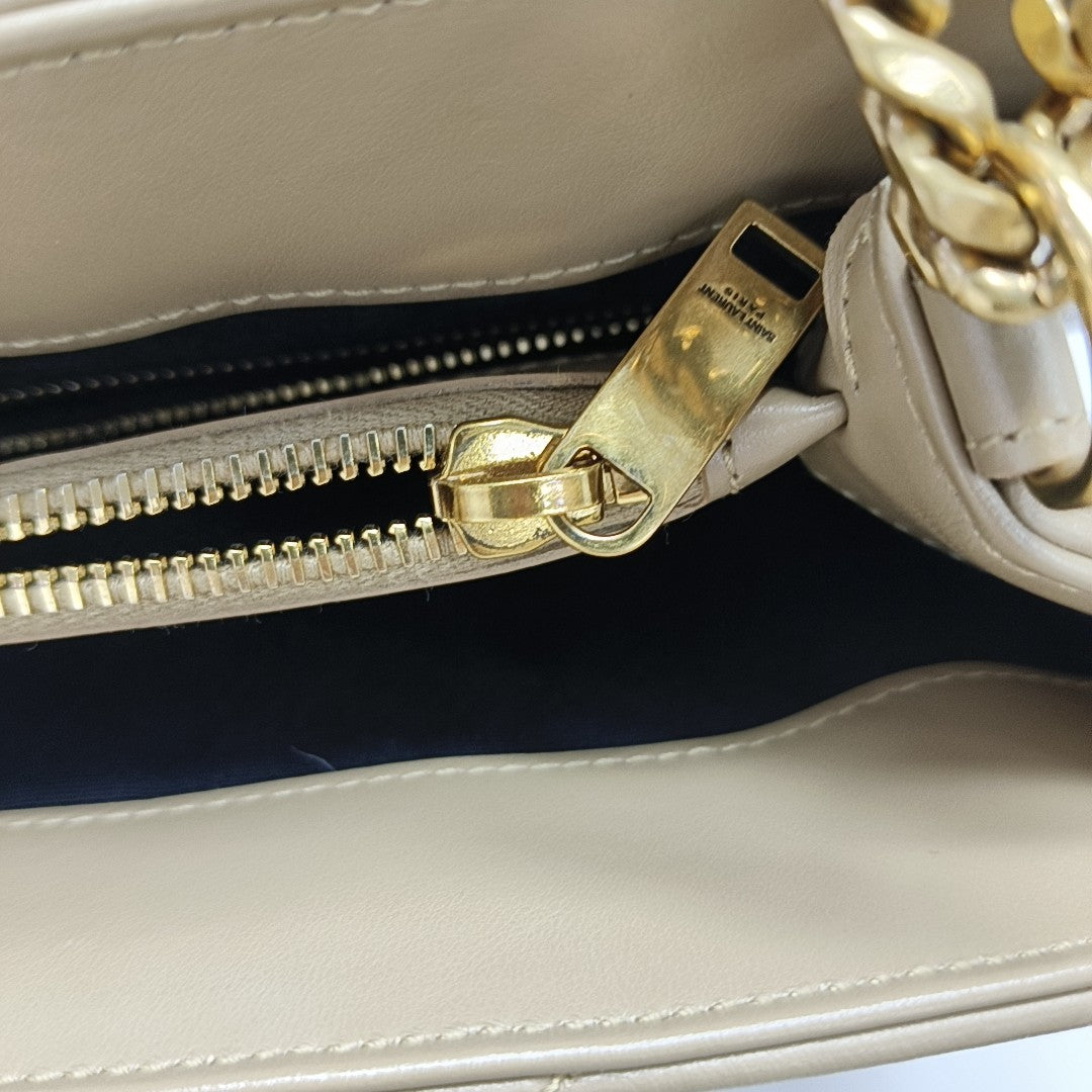 LOULOU Medium Quilted Calfskin Beige