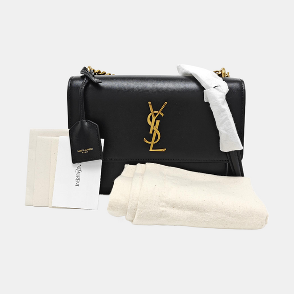 SUNSET Medium Calfskin Black