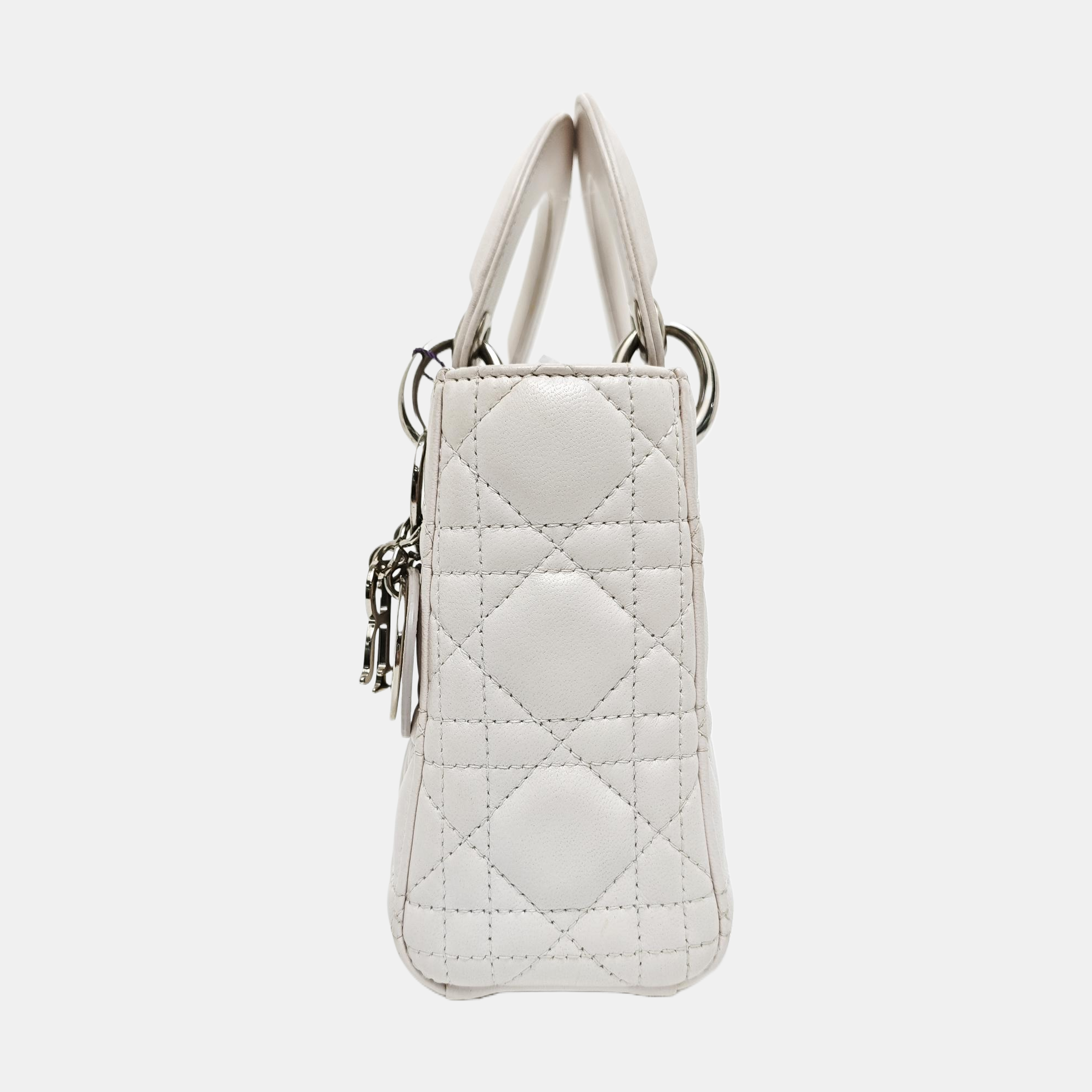 Lady Dior Mini Cannage Lambskin White