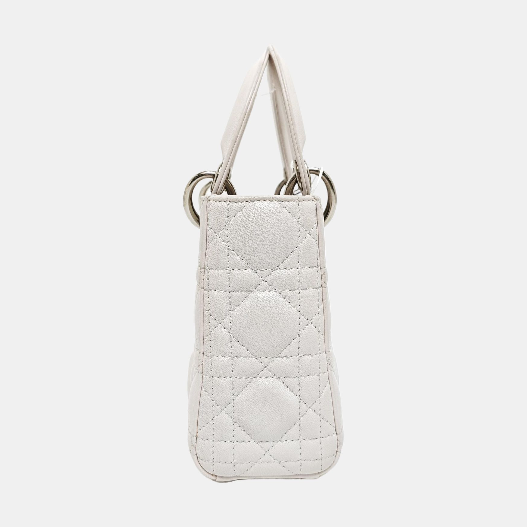 Lady Dior Mini Cannage Lambskin White