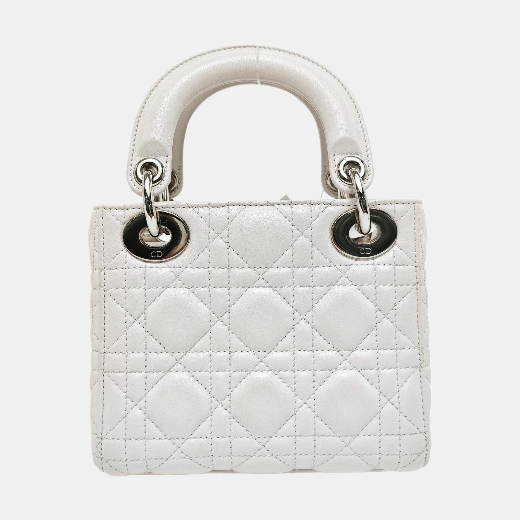 Lady Dior Mini Cannage Lambskin White
