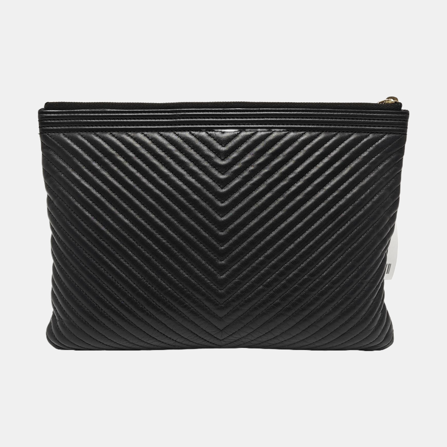 BOY CHANEL Medium Chevron Lambskin Black