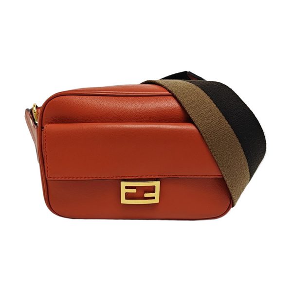 Leather Shoulder Bag Mini Orange